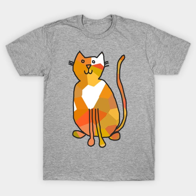 Gold Crystal Cat T-Shirt by ellenhenryart